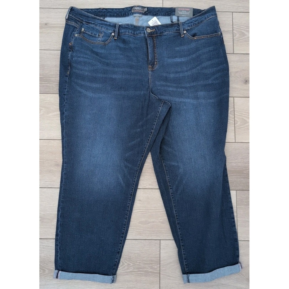Torrid Jeans Womens‎ 28R Boyfriend Straight Mid Rise Vintage Stretch Jeans NWT